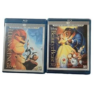 Disney Gold and Blue The Beauty and The Beast and The Lion King  Digital Copy